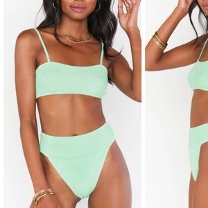 Show me your mumu del ray Bandeau top and cheeky scrunch bottom SOLD AS A SET